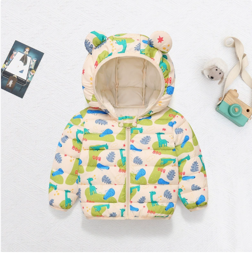 Mini Fashion™ - Lasten hupullinen kevyttoppatakki