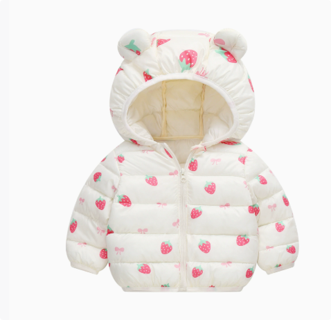 Mini Fashion™ - Lasten hupullinen kevyttoppatakki