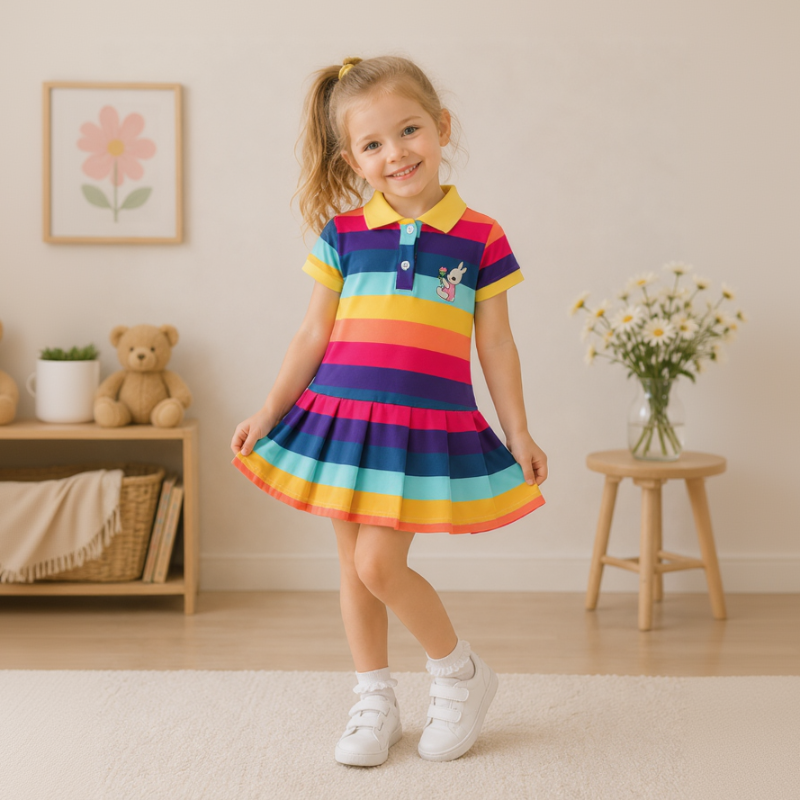 RainbowBabe – Raikas & Värikäs – Lasten polomekko