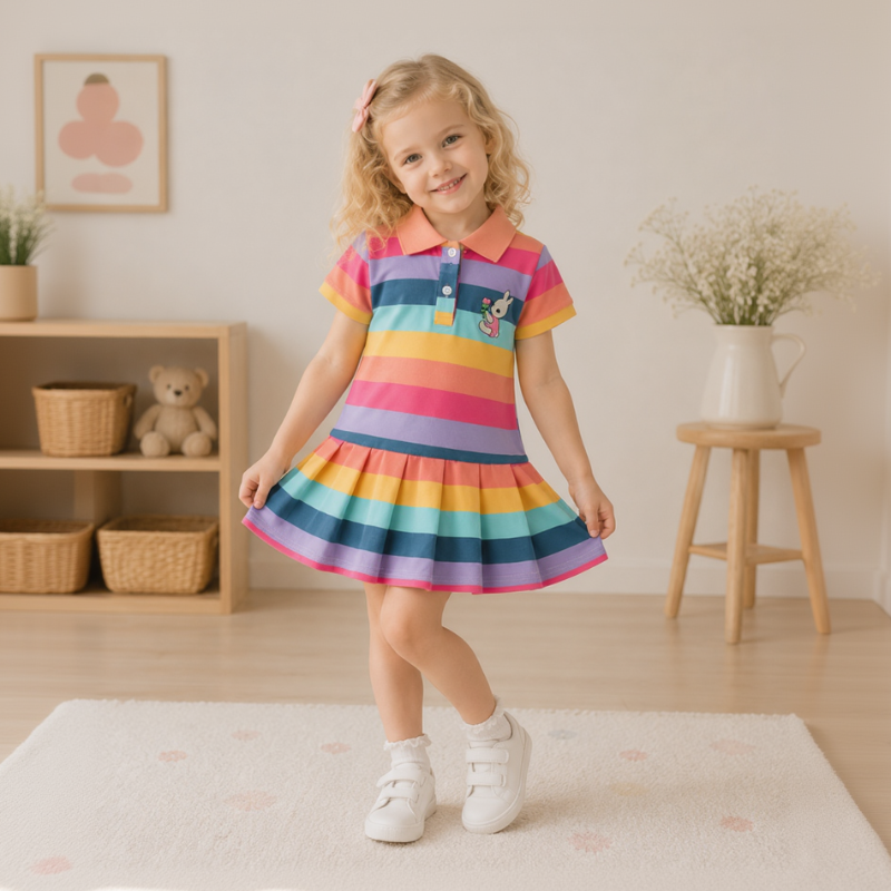 RainbowBabe – Raikas & Värikäs – Lasten polomekko