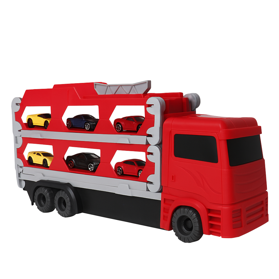 Mega Transporter - 9-in-1 Kilpailunautinto - Muunneltava leluauto