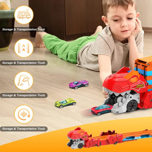 JurassicTruck™ – Kestävä ja hauska – taitettava Dino-kuljetuskärry