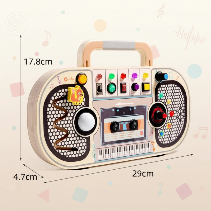Wooden Busy Board – Motoriset taidot ja vuorovaikutus – Musiikkitaulun aktiviteetit