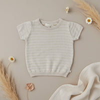 Thumbnail for Bella Knit Top & Skirt – Kevyt ja ilmava – neulottu lasten kesäsetti