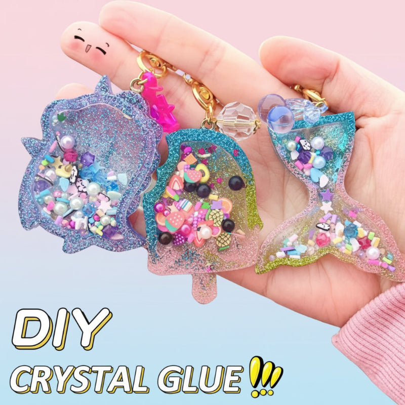 DIY Crystal Keychain Kit – Luova & leikkisä – avaimenperän askartelusetti