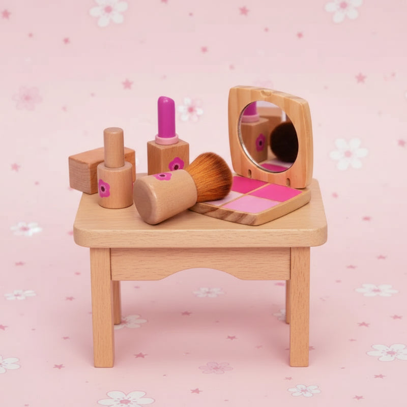 Wooden Makeup Play Set – Luovuus ja roolileikit – Puinen meikkisetti