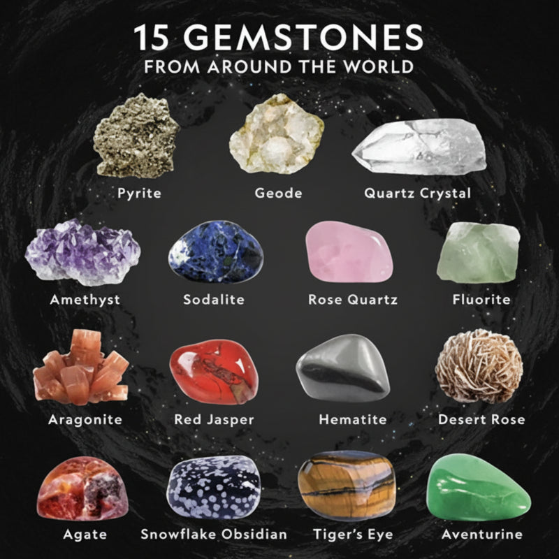 Gemstone Dig Kit – Löytöretki & oppiminen – Kristallien kaivaussarja