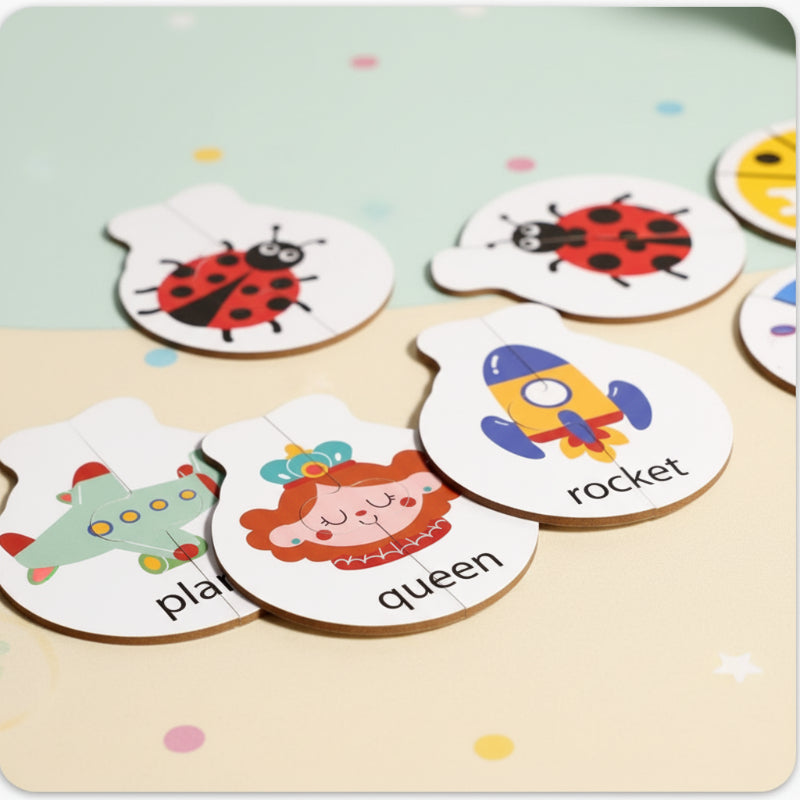 Wooden Letter Matching Game – Oppiminen ja leikki – Aakkospalapeli