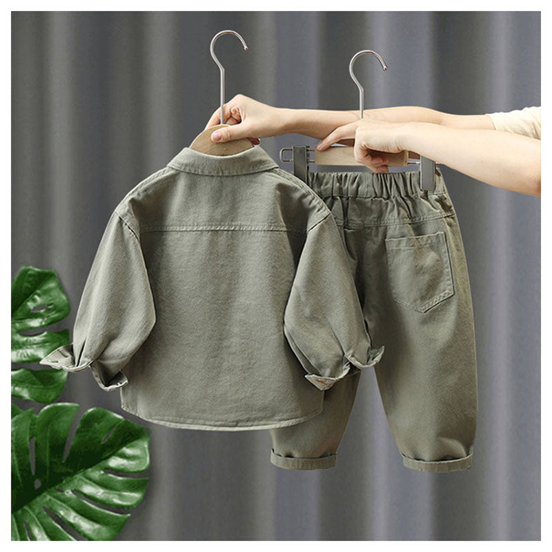 LittleExplorer – Mukava ja tyylikäs – lasten housut ja paita -setti