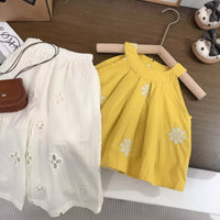Thumbnail for Sleeveless Tops & Pants – Pehmeä ja tyylikäs – Lasten vaatteiden kesäsetti