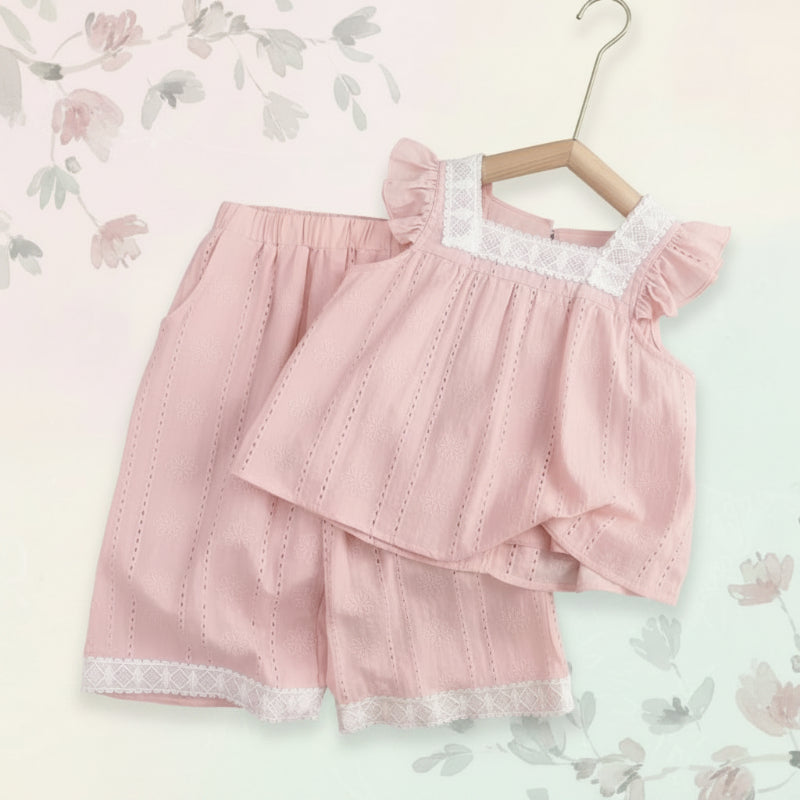Sleeveless Tops & Pants – Pehmeä ja tyylikäs – Lasten vaatteiden kesäsetti