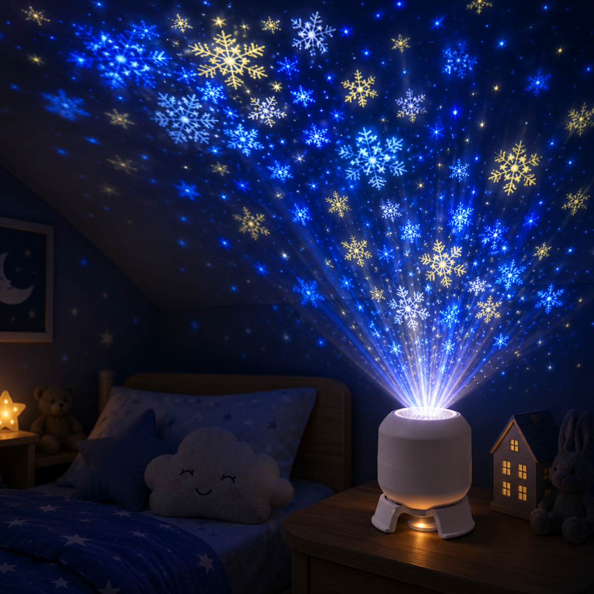 SeaDream – Leikkisä ja opettavainen – 360° kiertävä LED-yövalo
