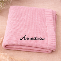 Thumbnail for Personalized Baby Blanket – Pehmeä ja ainutlaatuinen – henkilökohtaisesti brodeerattu puuvillapeitto