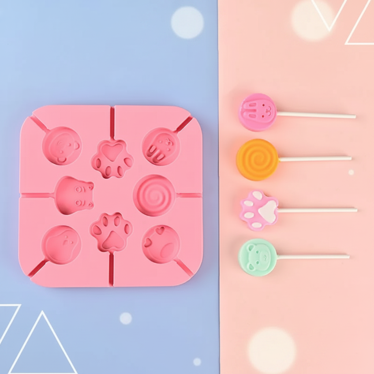 SweetPop – Tietoiset herkut – Silikoniset tikkukaramellimuottisarja
