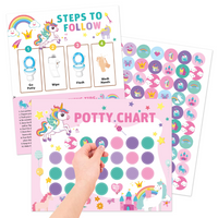 Thumbnail for Potty Training – Leikkisä & motivoiva - potta koulutus kortti tarroilla