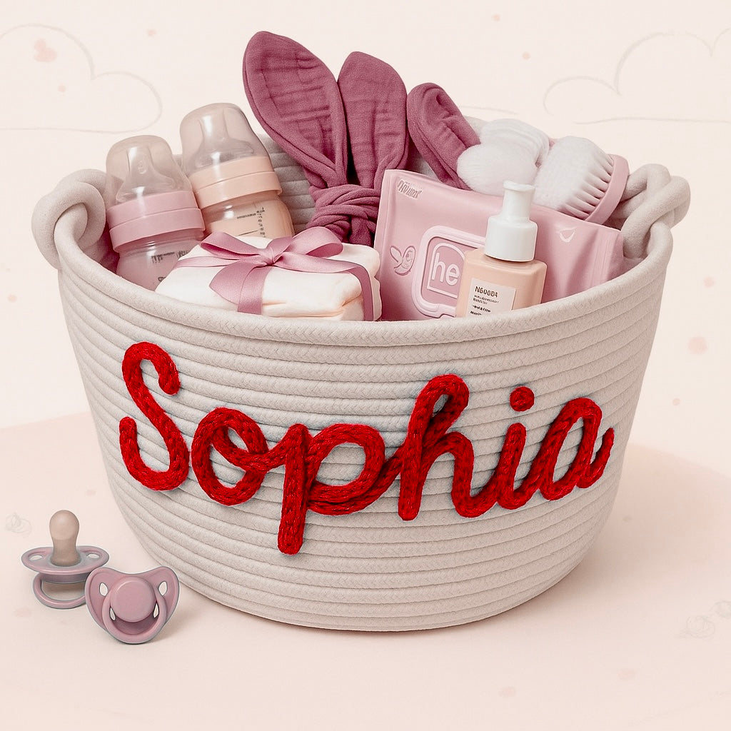 CuddleBasket – Söpö ja henkilökohtainen – henkilökohtainen vaippakori