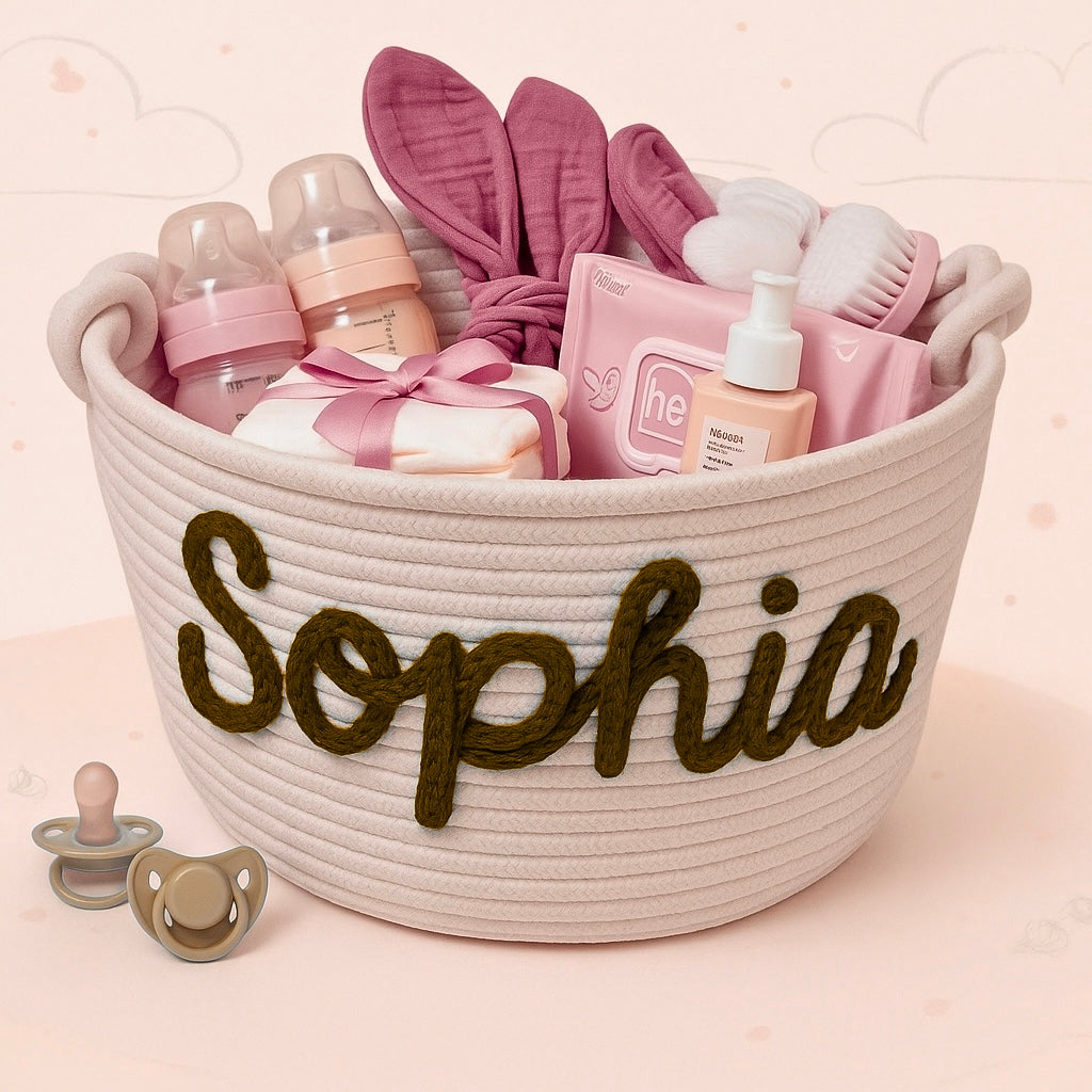 CuddleBasket – Söpö ja henkilökohtainen – henkilökohtainen vaippakori