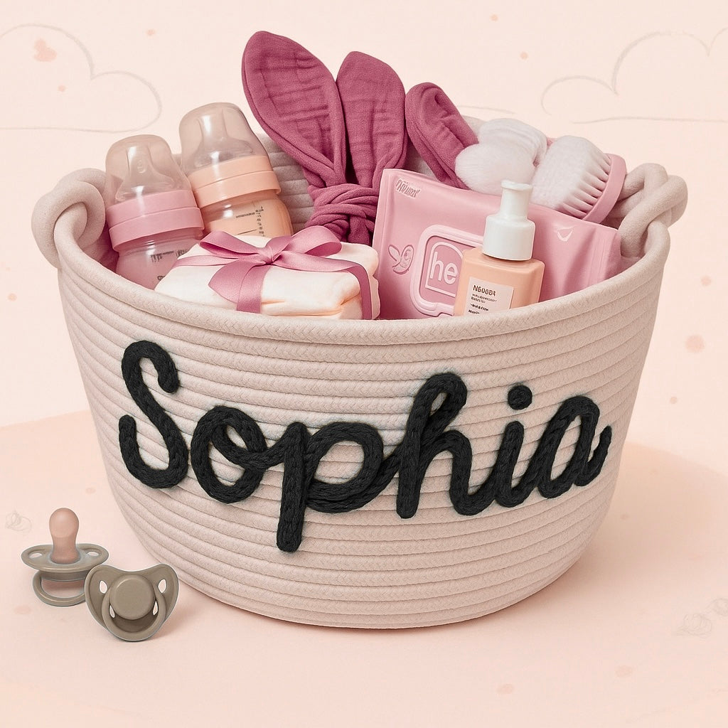 CuddleBasket – Söpö ja henkilökohtainen – henkilökohtainen vaippakori