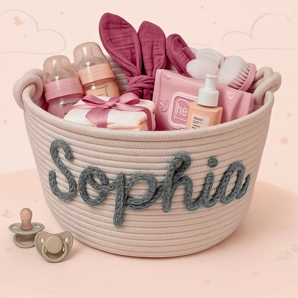 CuddleBasket – Söpö ja henkilökohtainen – henkilökohtainen vaippakori