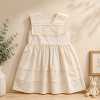 Thumbnail for Sleeveless Dress – Tyylikäs ja mukava – pitsikaulusmekko