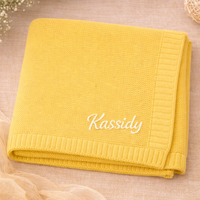 Thumbnail for Personalized Baby Blanket – Pehmeä ja ainutlaatuinen – henkilökohtaisesti brodeerattu puuvillapeitto