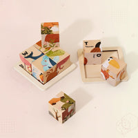 Thumbnail for WoodMind – Luova ja opettavainen – 6-in-1 Montessori-eläinpuupalapeli