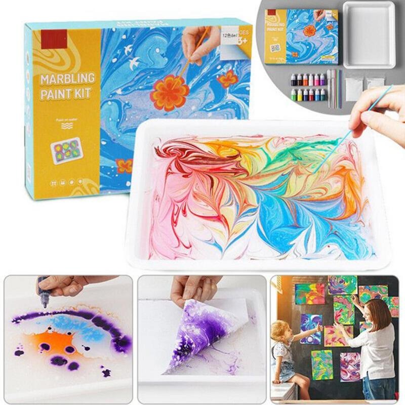 Water Marbling Verf Set™ - Kleurrijk kunstwerk op waterbasis - Verf set