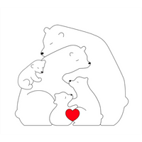 Thumbnail for Family Puzzle™ – Henkilökohtainen äitienpäivälahja, jossa on karhuperhe