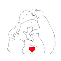 Thumbnail for Family Puzzle™ – Henkilökohtainen äitienpäivälahja, jossa on karhuperhe