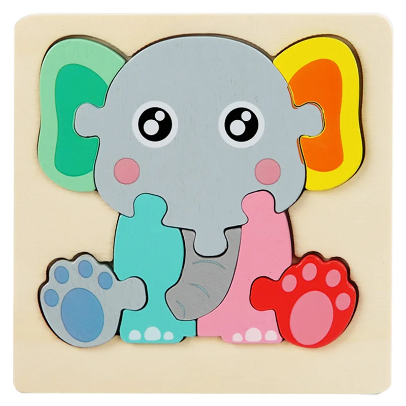 3D Wooden Puzzle™ - Leikkisä eläinseikkailu - Puinen palapeli