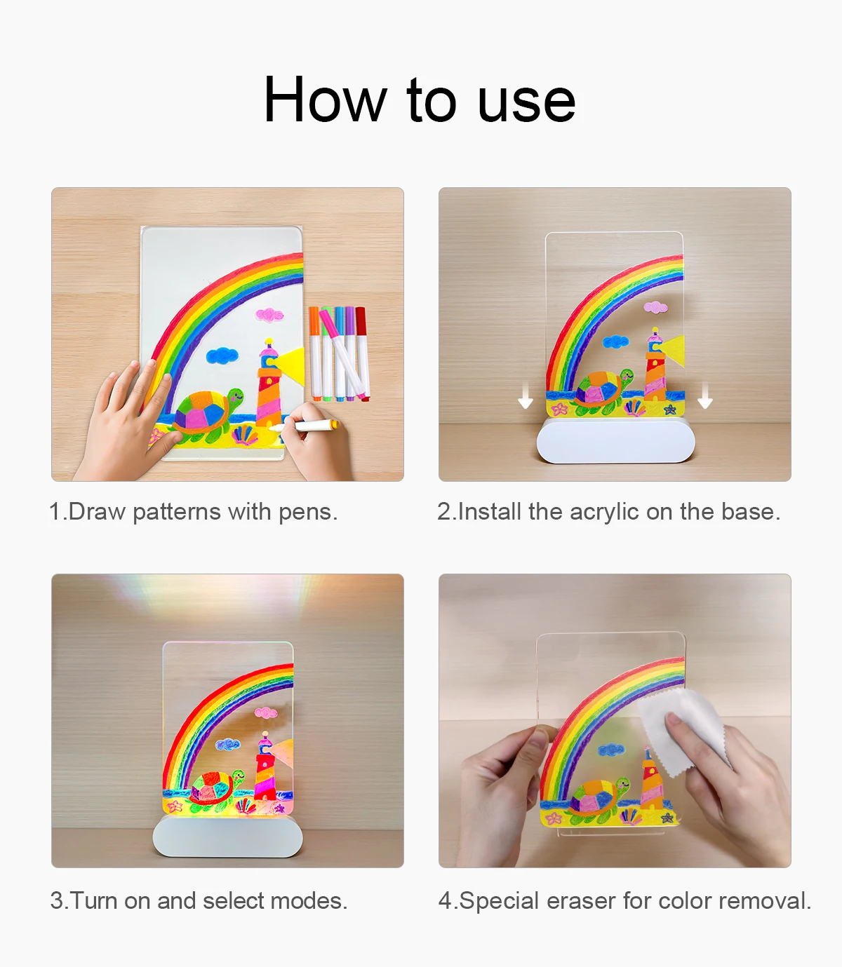 DrawingLight - Valaistut fantasiat - Piirtoalusta LED-valolla