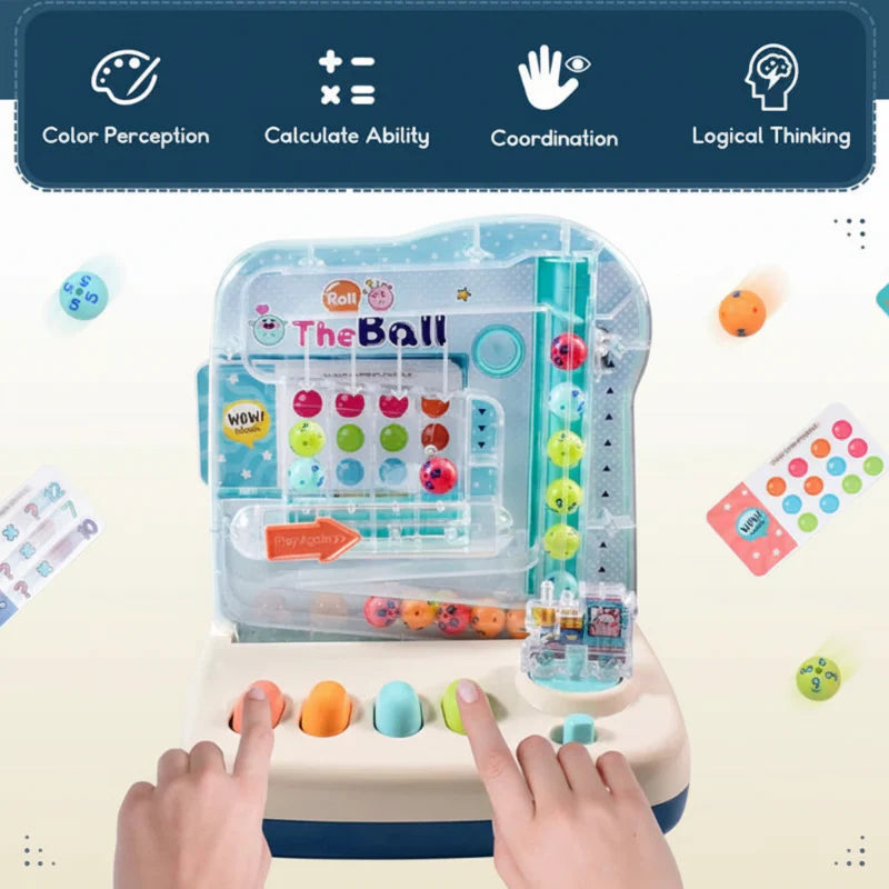 Montessori Math Track Game – Oppiminen ja logiikka – Pallorata-peli