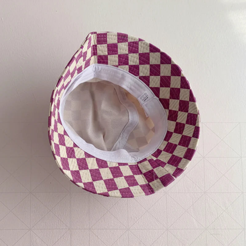 Bucket Hat – Söpö ja suojaava – lasten ruudullinen hattu