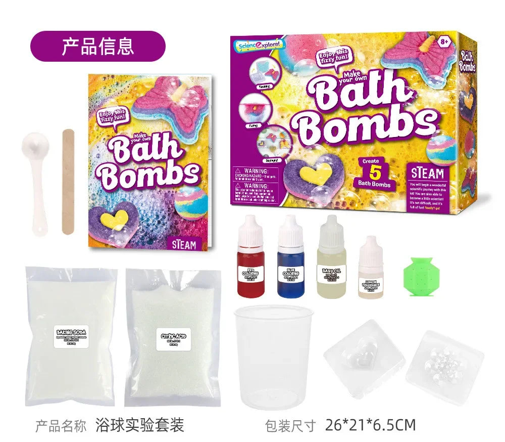 BathBombs – Värikäs ja opettavainen – tee-se-itse-kylpypommisetti