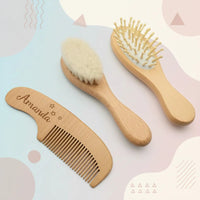 Thumbnail for Personalized Hairbrush – Pehmeä ja ainutlaatuinen – yksilöllinen vauvan hiusharjasetti