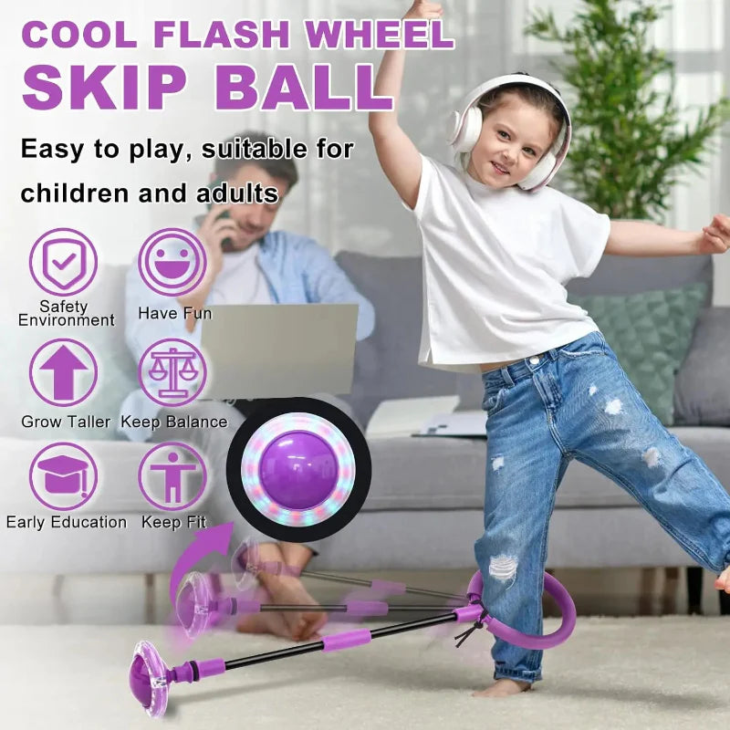 Flash Wheel Skip Ball – Aktiivinen & energinen – Yksijalkainen pomppupallo