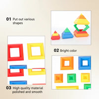 Thumbnail for Pyramid Stacking Blocks – Motoriset taidot ja luovuus – Palikkapino-setti