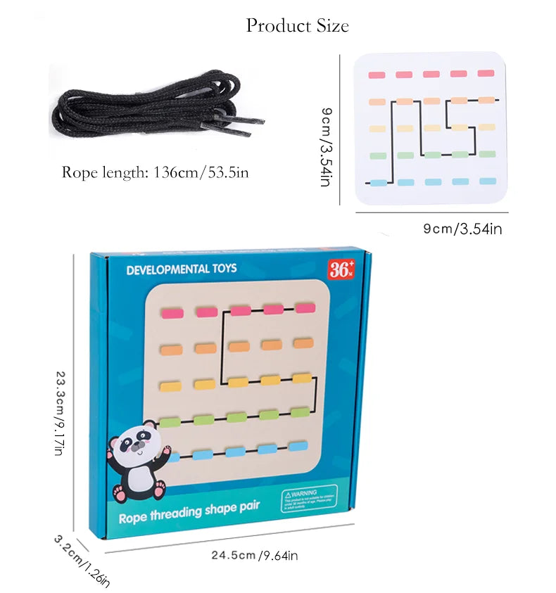 Tangle Toys™ - Solmiminen ja värittäminen - Naru lautapeli