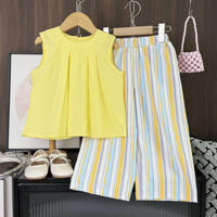 Thumbnail for Sleeveless Tops & Pants – Pehmeä ja tyylikäs – Lasten vaatteiden kesäsetti