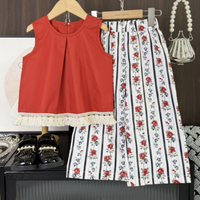 Thumbnail for Sleeveless Tops & Pants – Pehmeä ja tyylikäs – Lasten vaatteiden kesäsetti