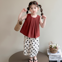 Thumbnail for Sleeveless Tops & Pants – Pehmeä ja tyylikäs – Lasten vaatteiden kesäsetti