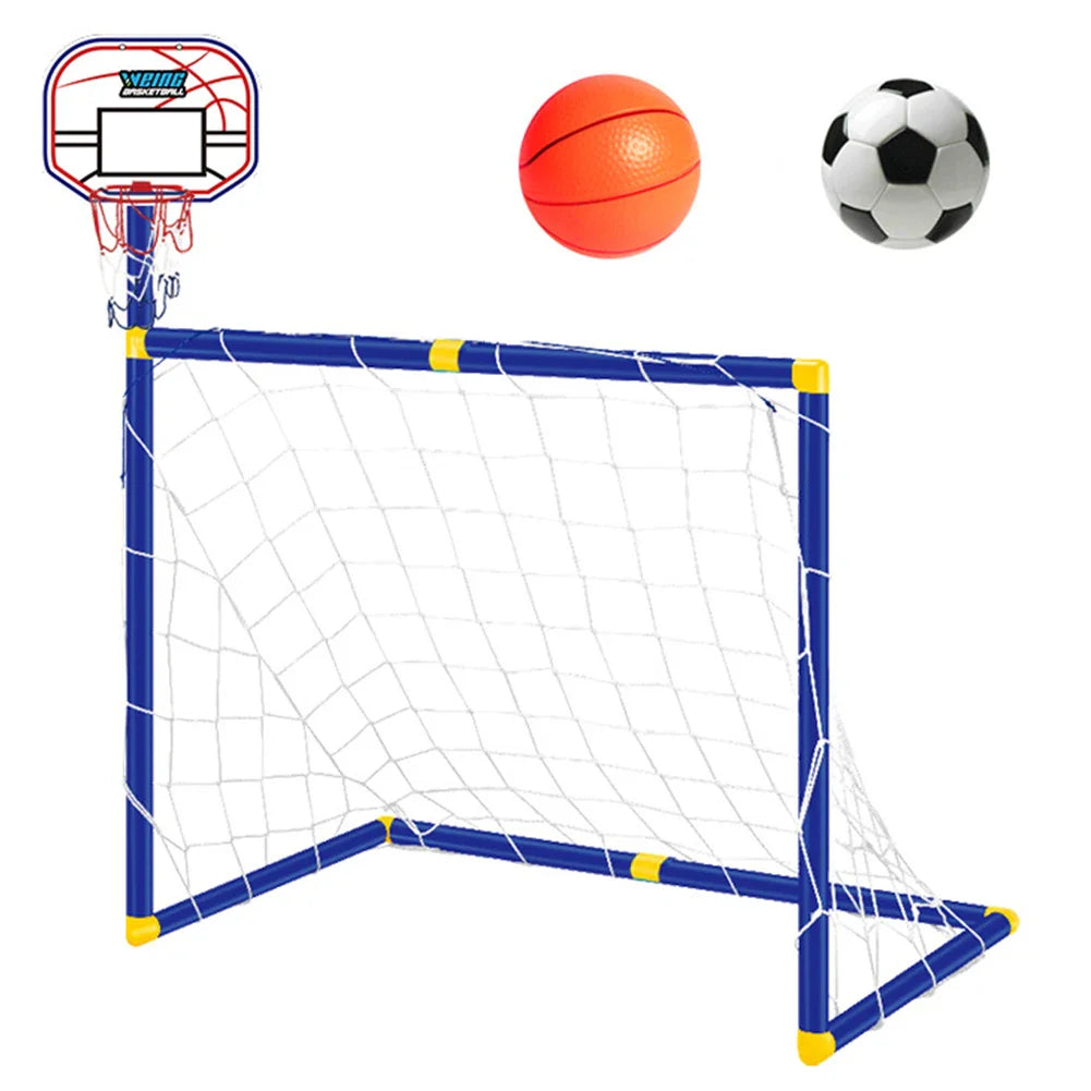 Kids Ball Games - Kaksinkertainen pelinautinto – jalkapallo- ja koripallolelusetti