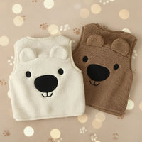 Thumbnail for Baby Bear Fleece Vest – Lämmin ja pehmeä – Lasten karhuliivi
