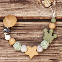 Thumbnail for Baby Pacifier Holder – Nimellä – Henkilökohtaiset puu- ja silikonikivet