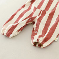 Thumbnail for Striped Overall Romper – Pehmeä ja mukava – Lasten haalari