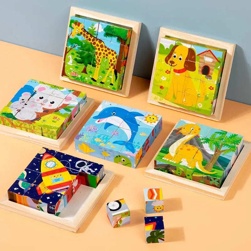 CubePuzzle – Hauska ja opettavainen - 3D-puupalikat palapeli