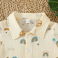 Thumbnail for Dinosaur & Car Print Outfit – Tyylikäs ja leikkisä – kesävaatesetti