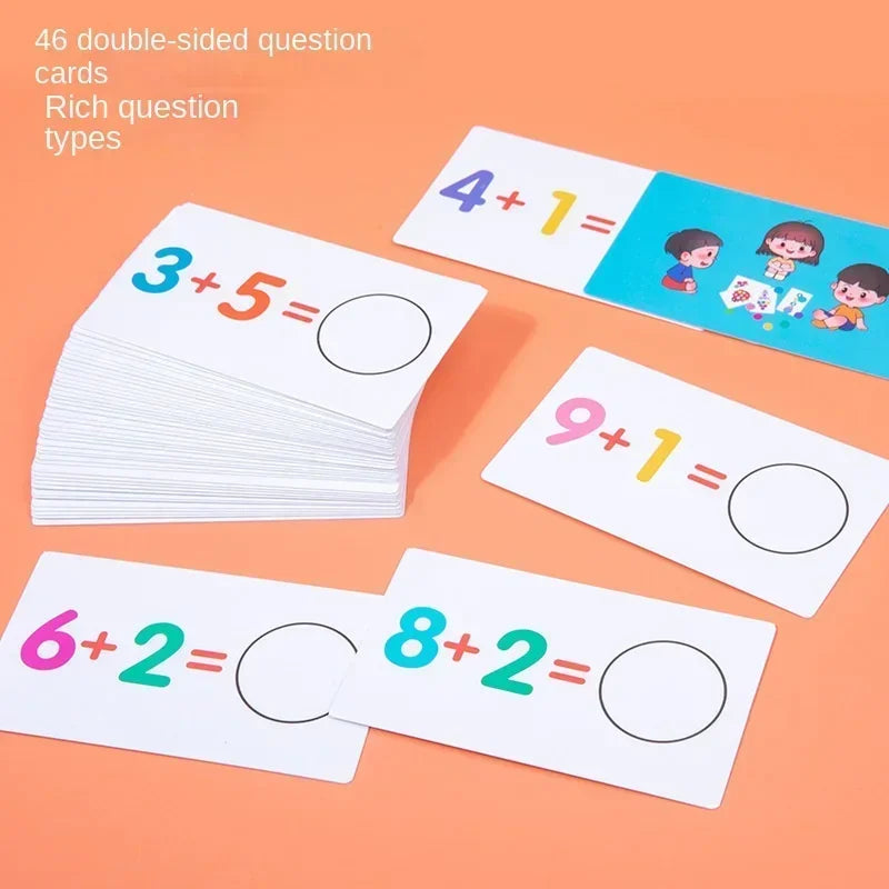 Math Tokens™ - Laskeminen ja ratkaiseminen - Matematiikka-kortit lapsille