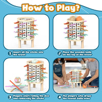 Thumbnail for Balance Tower™ – Pinoaminen ja laskeminen – Puinen ajattelupeli