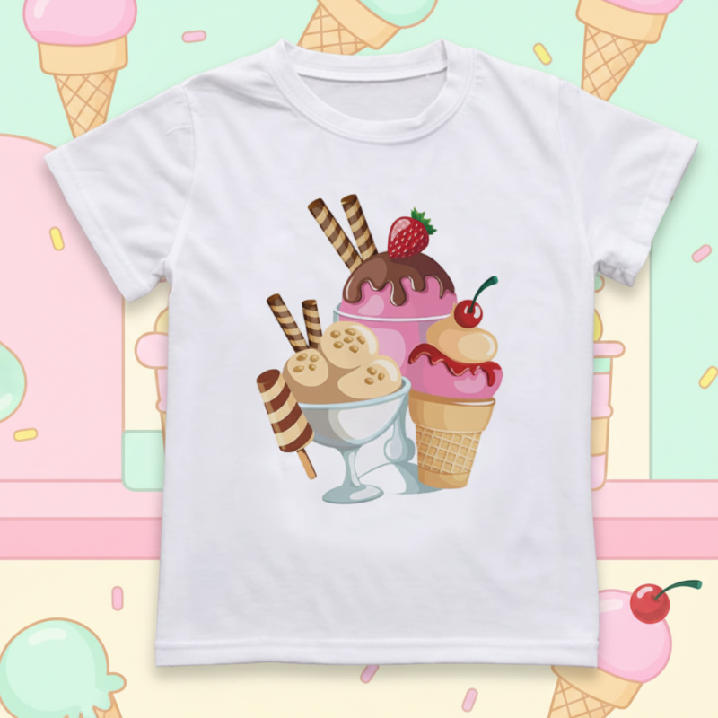 Boys & Girls Summer Tee – Mukava ja leikkisä – Hauska kuosinen lasten T-paita
